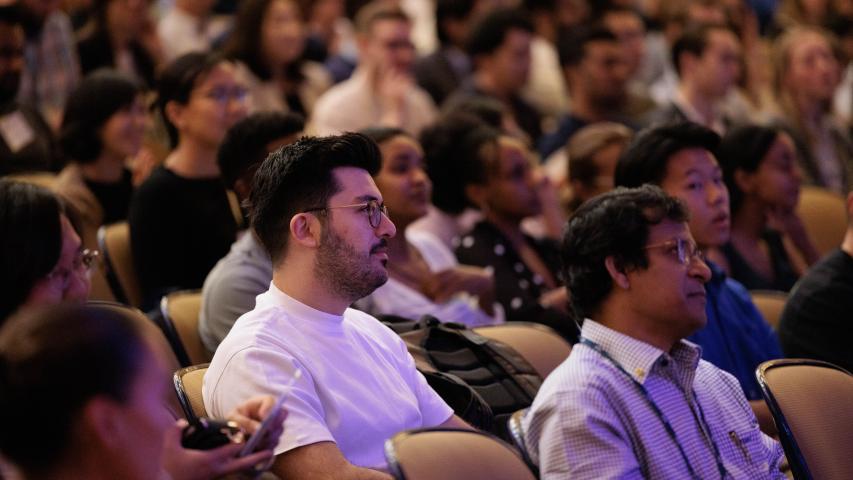 Students sitting in a theatre